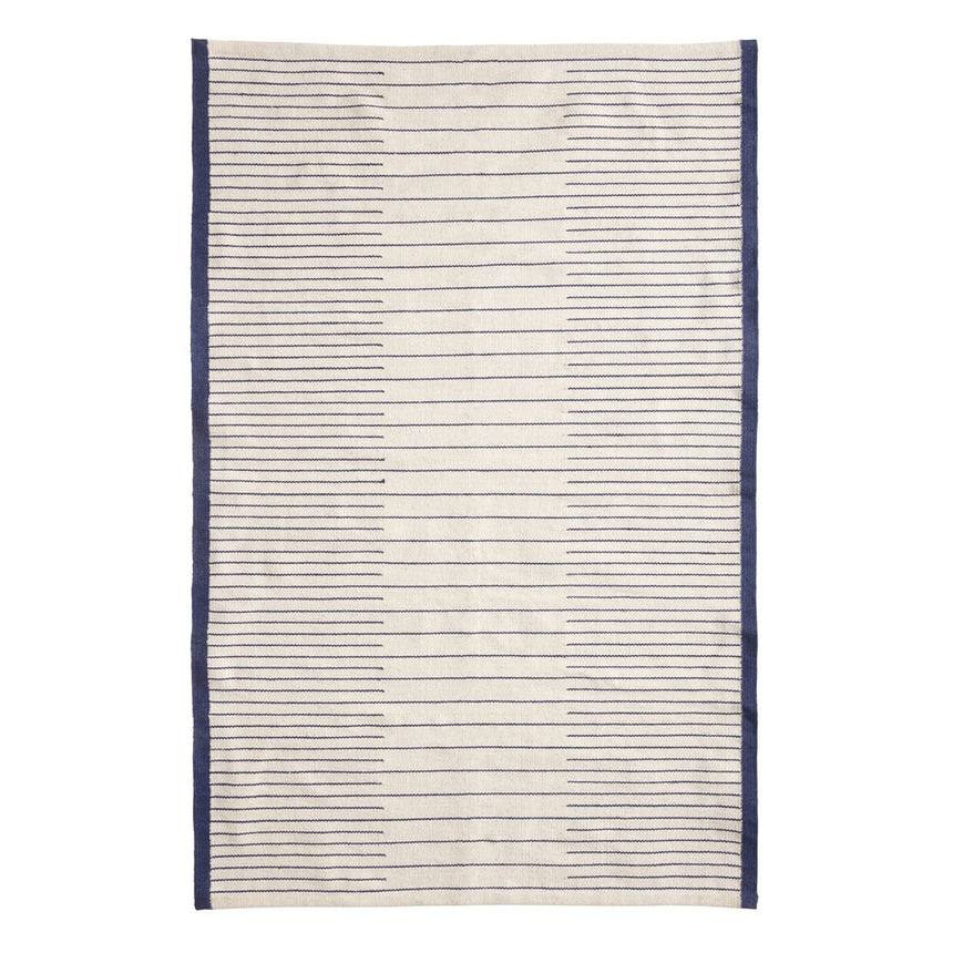 Aisle Rug Small White/Blue