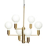 Balance Chandelier - White/Brass