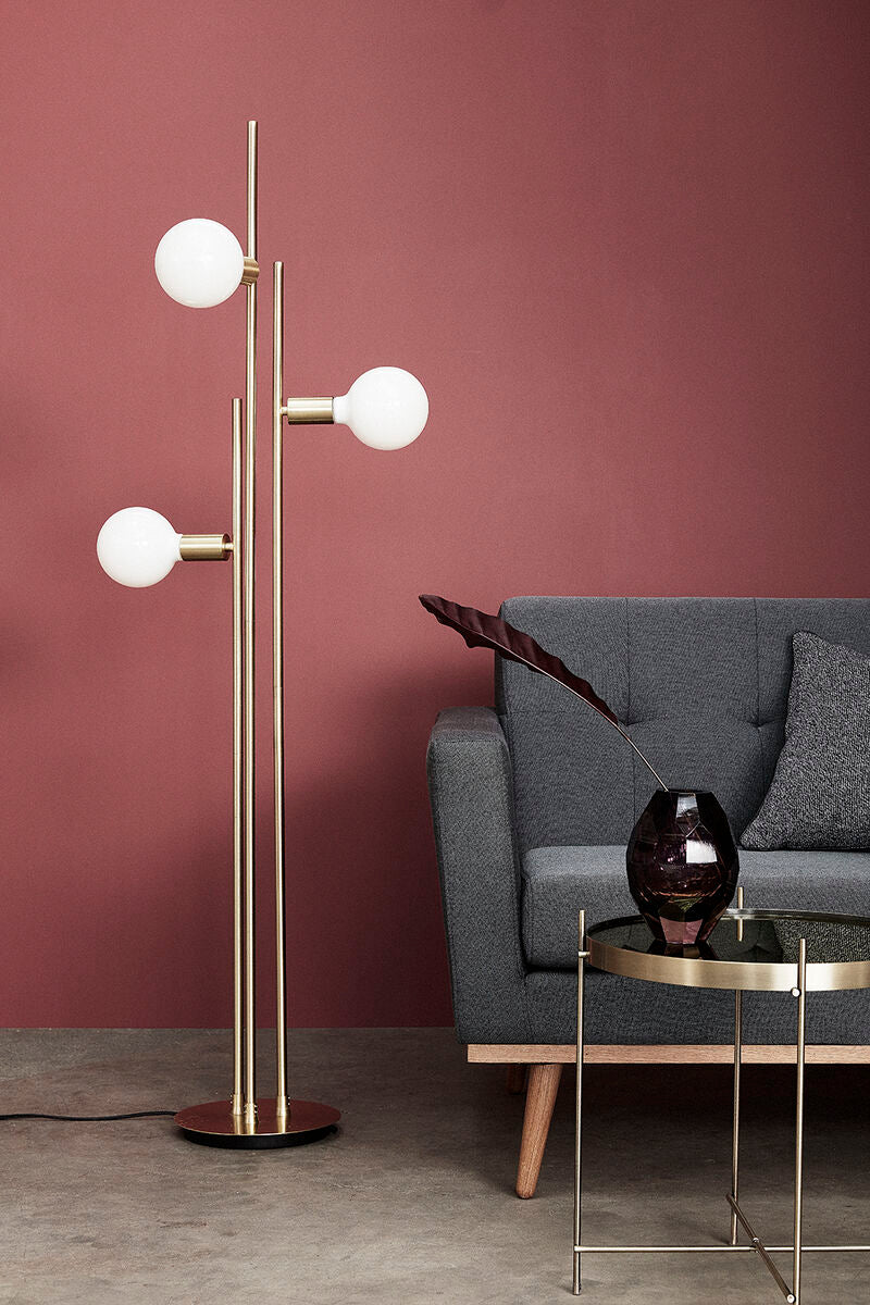 Balance Floor Lamp - White/Brass