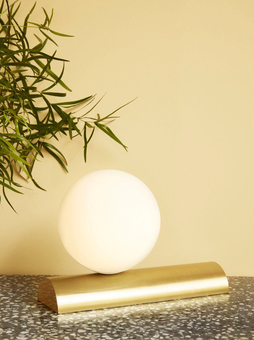 Balance Table Lamp - White/Brass