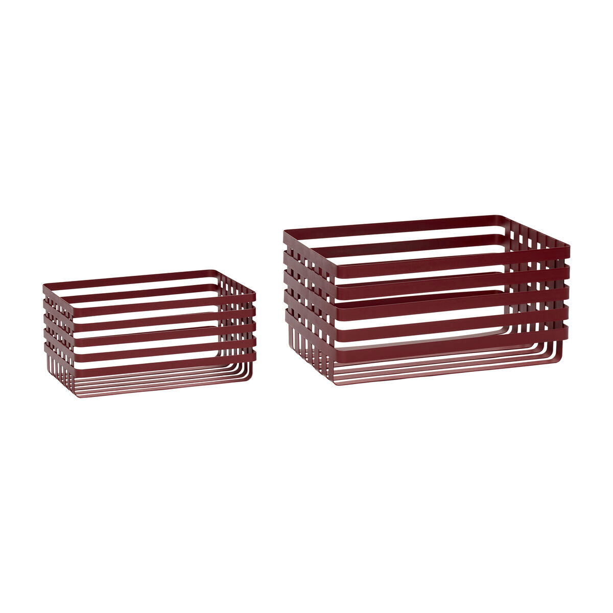 Wired Up Baskets (set of 2) - Red