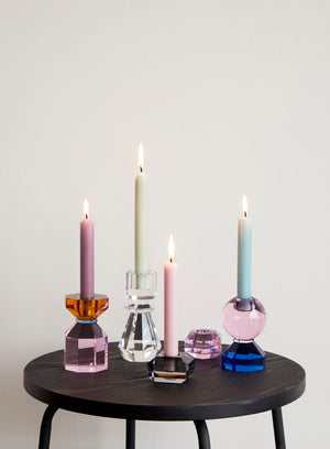 Gem Candlestick - Pink