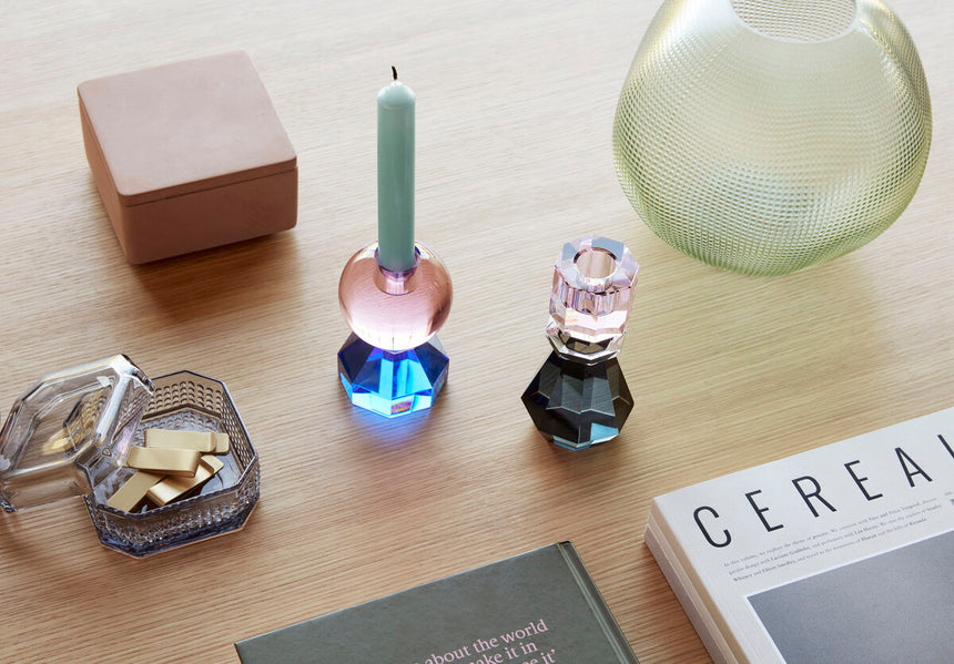 Gem Candlestick - Pink