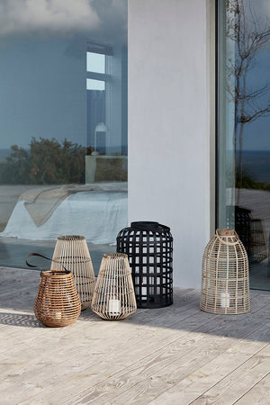 Grid Lanterns (set of 2) - Black