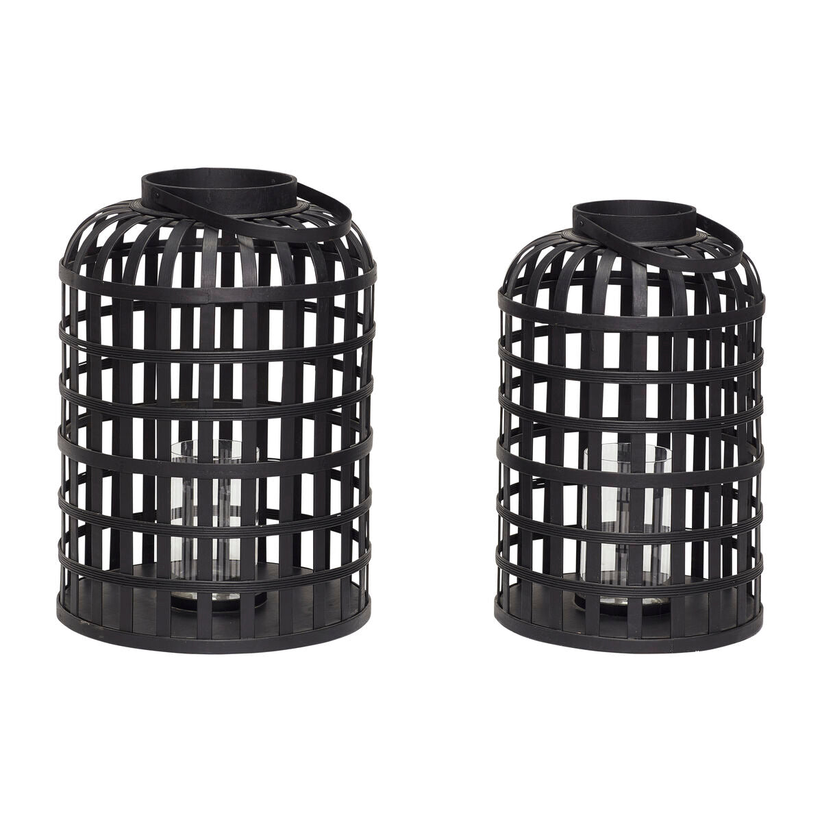 Grid Lanterns (set of 2) - Black
