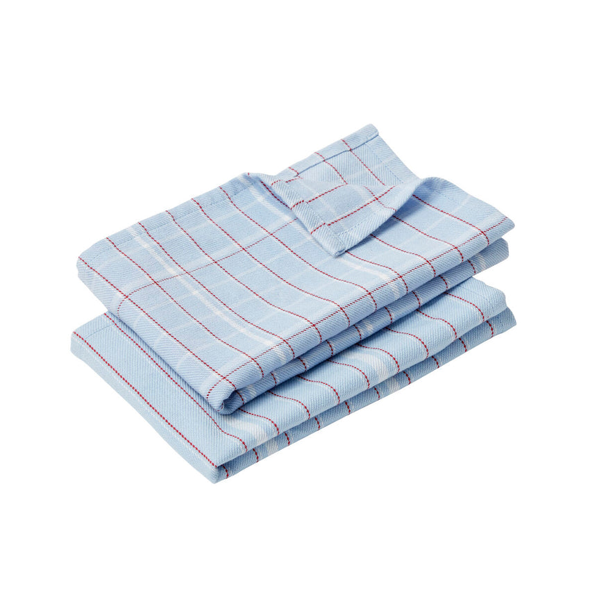 Grid Tea Towels (set of 2) - Light Blue