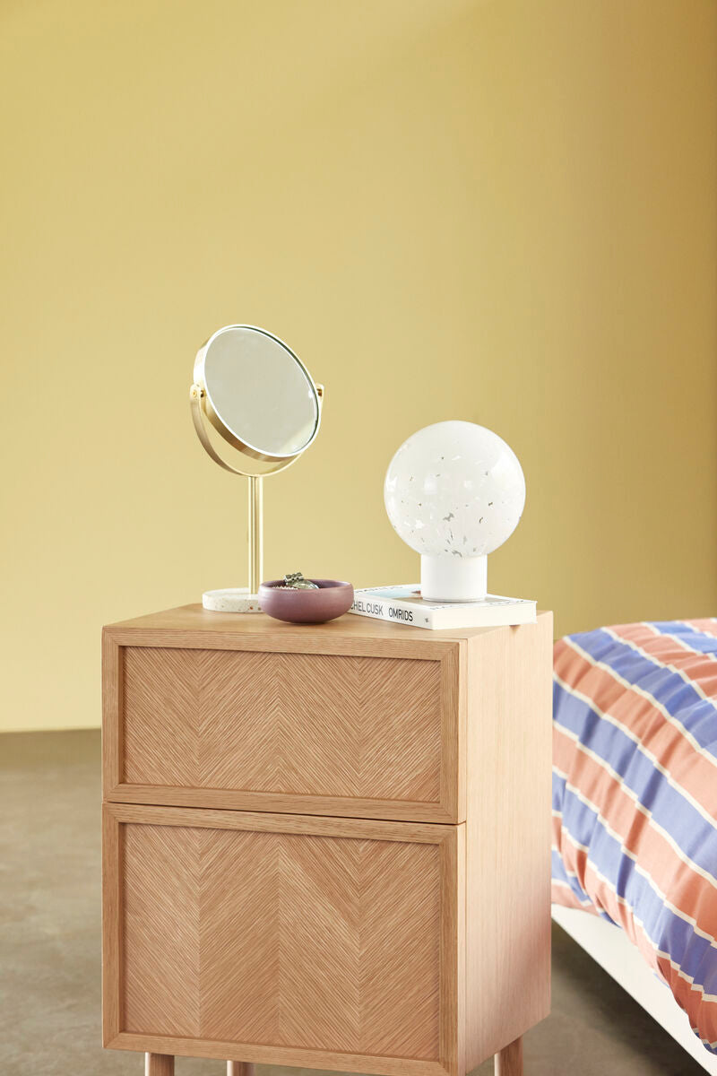 Herringbone Bedside Table - Natural