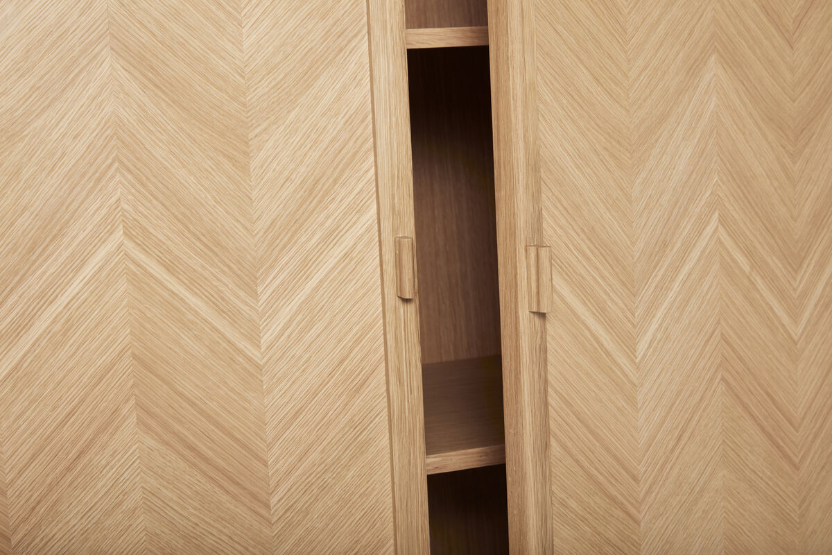 Herringbone Cabinet Medium - Natural