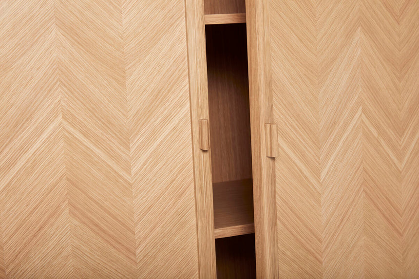 Herringbone Cabinet Medium - Natural