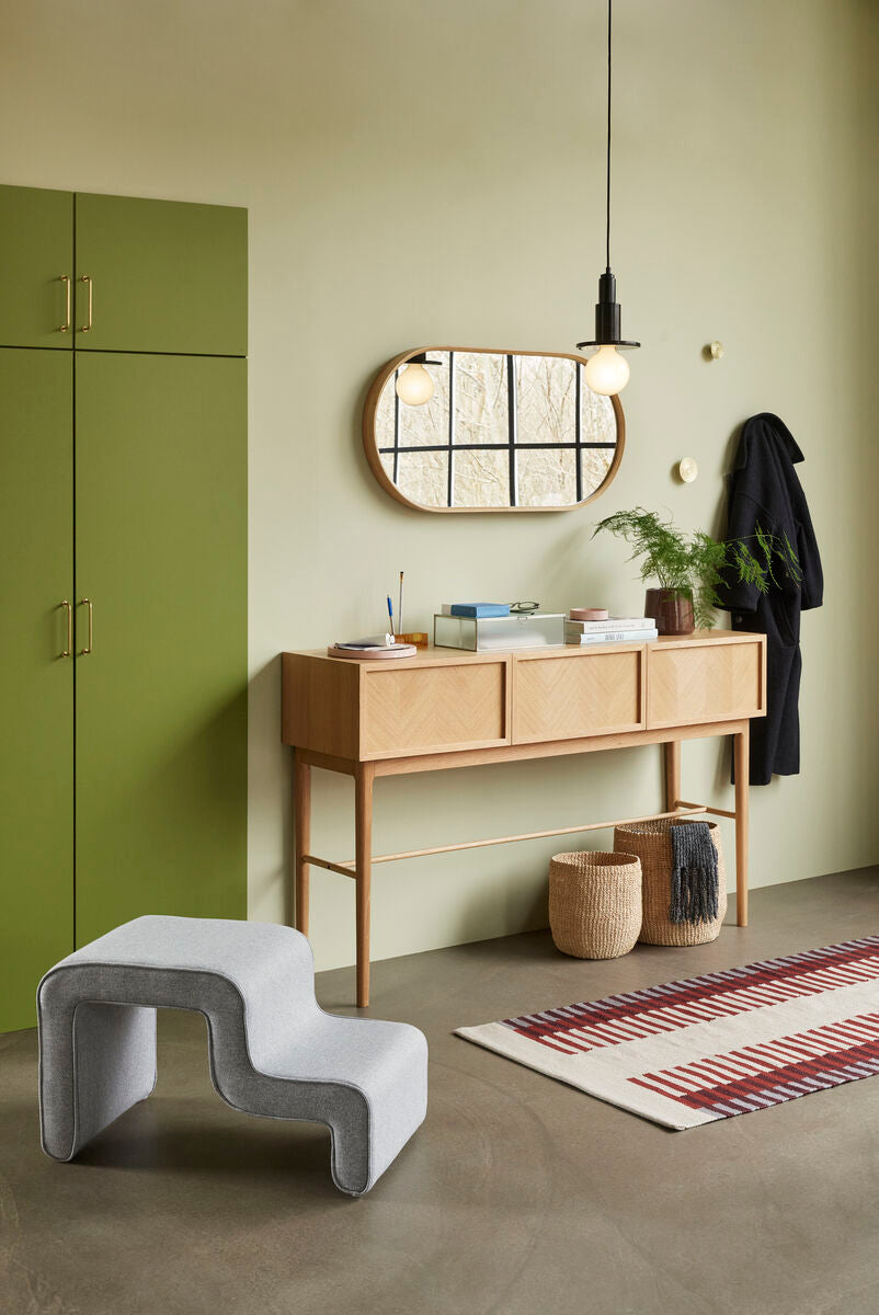 Herringbone Console Table Drawers - Natural