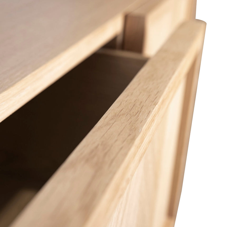 Herringbone Console Table Drawers - Natural