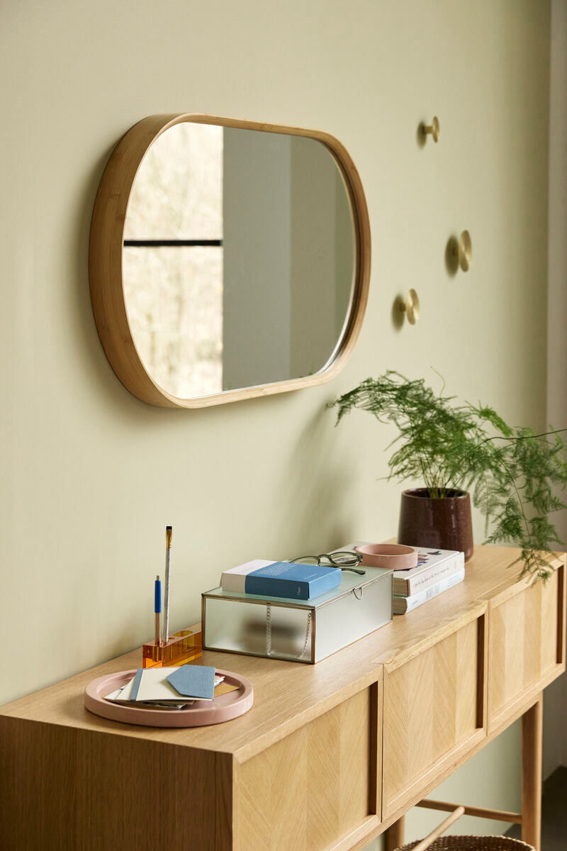 Herringbone Console Table Drawers - Natural