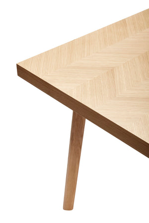 Herringbone Dining Table Large - Natural