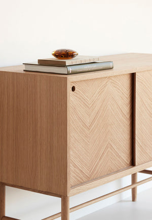 Herringbone Dresser Sliding Doors - Natural