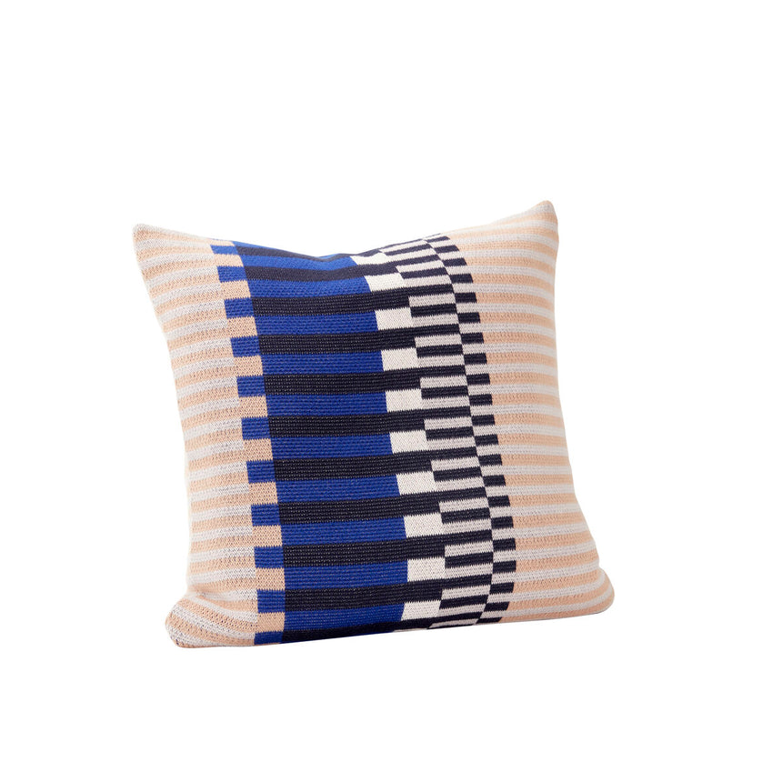 Key Knitted Cushion - Blue