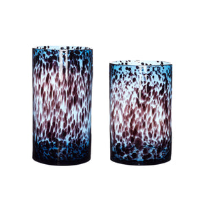 Leo Cylinder Vases (set of 2) - Blue