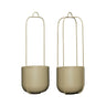 Lotus Hanging Pots (set of 2) - Khaki