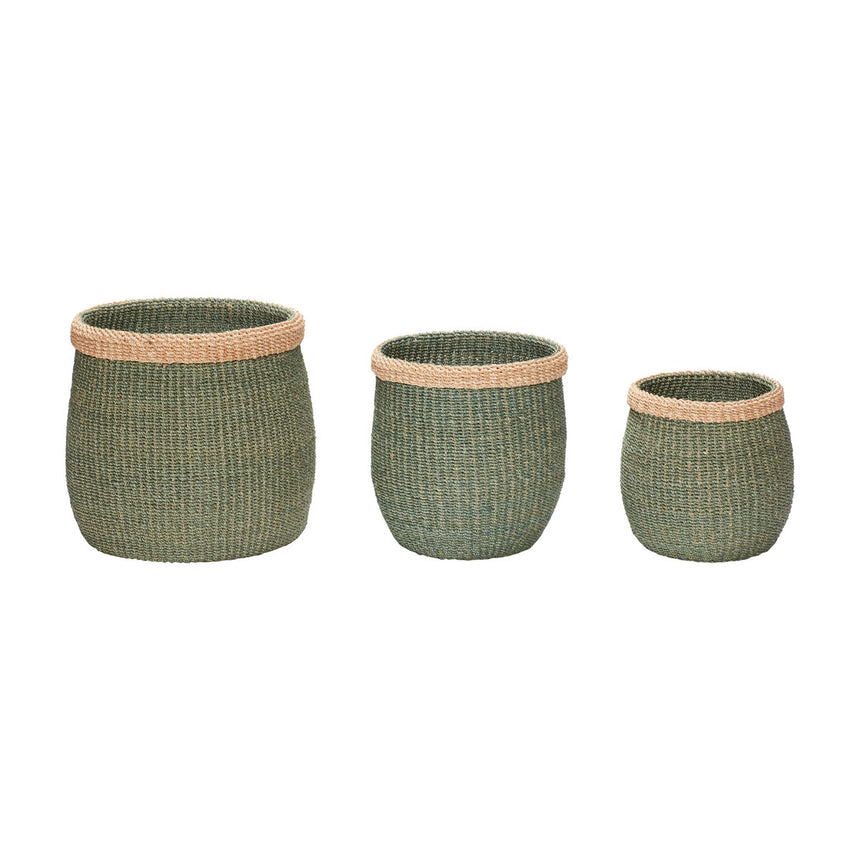 Moss Baskets (set of 3) - Green