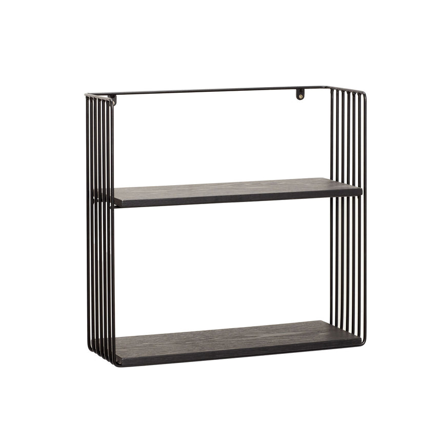 Norm Wall Shelf 2 Shelves Small - Black