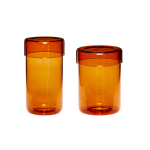 Pop Storage Jars Large (set of 2) - Amber