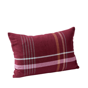 Quadrum Woven Cushion - Burgundy