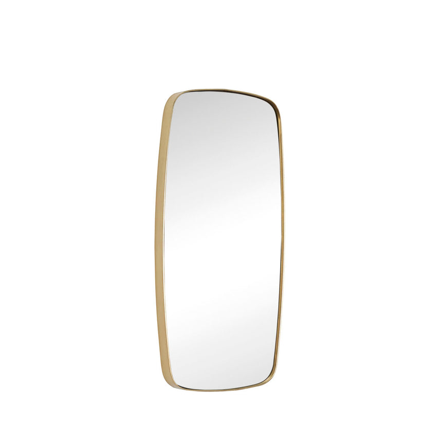 Retro Wall Mirror Rectangle - Brass