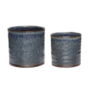 Seed Pots (set of 2) - Dark blue