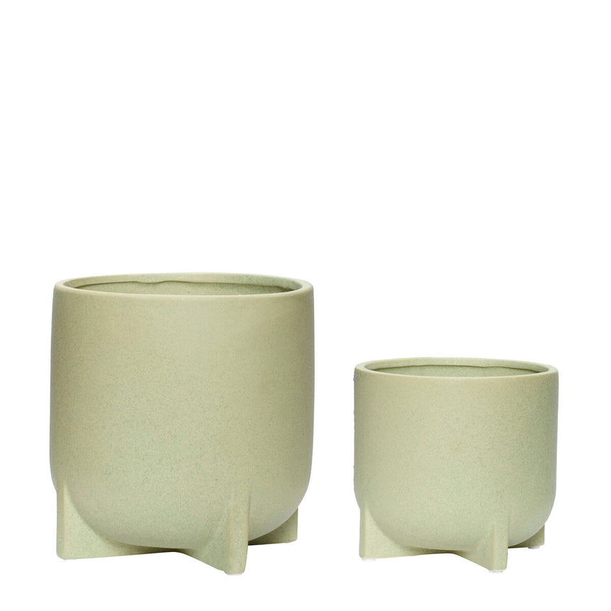 Split Pots (set of 2) - Green