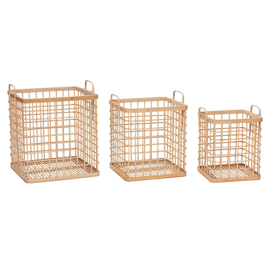 Square Baskets (set of 3) - Natural