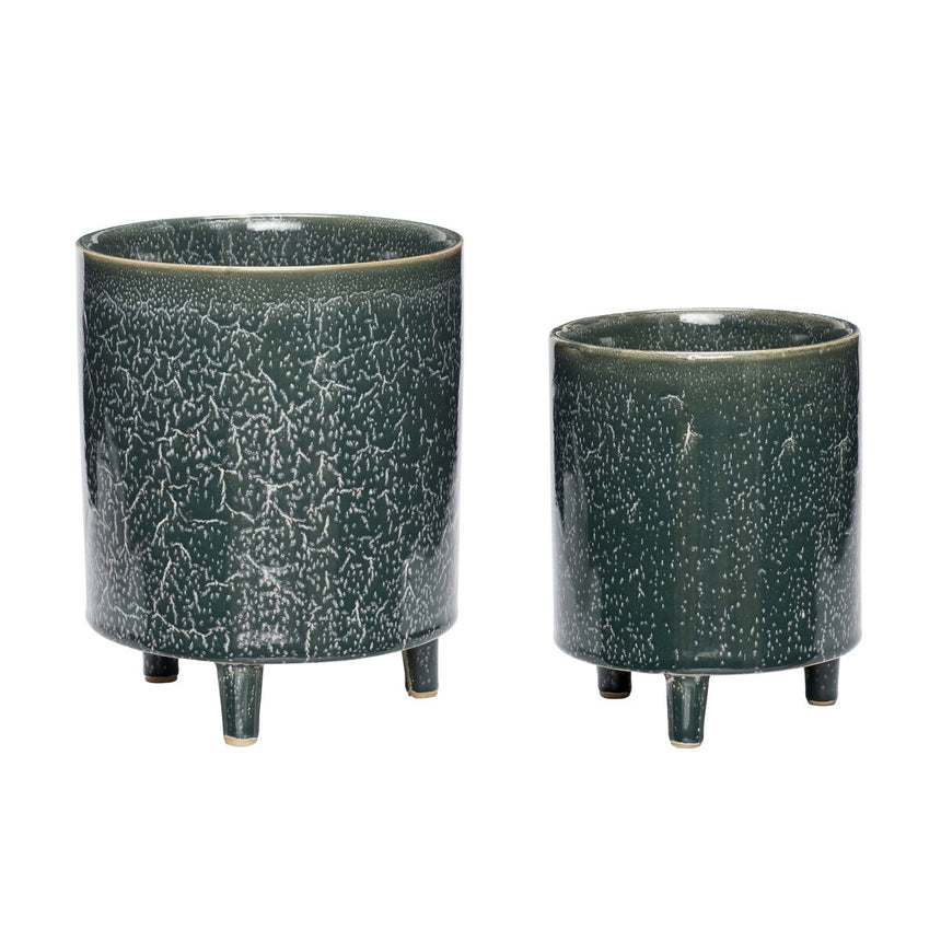 Stand Pots (set of 2) - Dark green