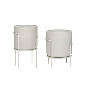 Structure Pots (set of 2) - White