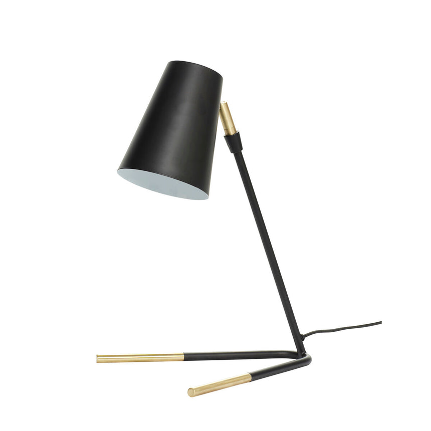 Slant Table Lamp - Black/Brass