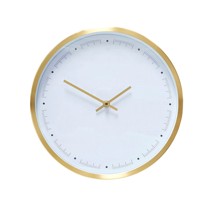 Time Clock - Brass/White