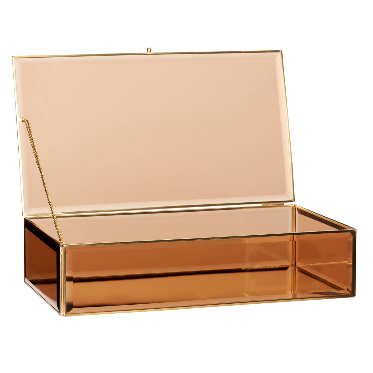 Tint Glass Boxes Large (set of 2) - Amber