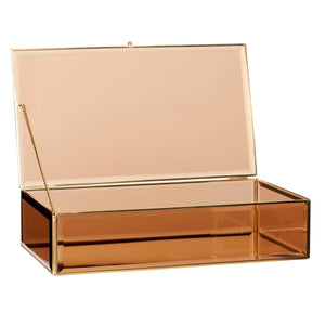 Tint Glass Boxes Large (set of 2) - Amber